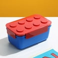 thumbnail image 3 of Building Block Lunch Container DIY Building Block Lunch Picnic Reusable Food Pouches Stashed Silicone Bags for Food Storage Baby Food Steamer Microwave Snack Bag Clips Washable Lunch, 3 of 3