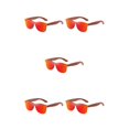 thumbnail image 1 of Decodeary Protection Bois Mode Lentille Colorée Options Monture Légère Rouge 5Ensemble, 1 of 6