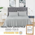 thumbnail image 3 of 3 PCS Bedding Sheets and Pillowcase Set Rayon Derived from Bamboo, Cool Sheets for Hot Sleepers, 3 of 8