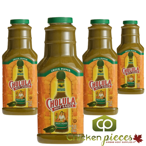 Cholula Sauce Piquante au Piment Vert 64 oz - 4/caisse - Mélange Jalapeño et Poblano, Piquant Moyen, Sans Gluten et Végane