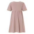 thumbnail image 3 of Contrast Color Loose A-Line Party Dress for Women with Short Sleeves, 3 of 9