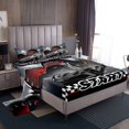 thumbnail image 1 of Erosebridal Geometric Buffalo Sheet Set Twin,Fast Car Bedding Sets Twin Size,Racing Car Decoration,Breathable,3pcs, 1 of 7