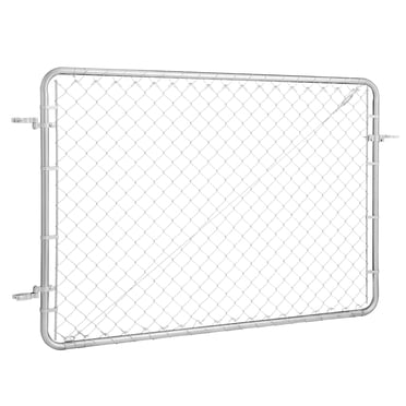 KFFKFF Portail de Clôture à Maillons de Chaîne, 72 x 48 Po, Panneau de Clôture à Maillons de Chaîne Réglable, Convient à une Ouverture de Portail de Clôture de Jardin de 2,2-6 Pi (L) x 6 Pi (H), Portail de Clôture Galvanisé Résistant à la Rouille