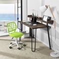 thumbnail image 2 of FurnitureR Carnation Swivel Teen Plastic and Mesh Task Chair in Green, 2 of 7