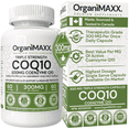thumbnail image 1 of COQ10 OrganiMAXX. Coenzyme Q10 300mg Per Capsule Triple Strength 1 A Day Capsules Vegan Certified, Non-GMO, Made & Tested In Canada., 1 of 7