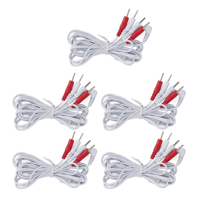 Electrode Wire, Promote Blood Circulation Multifunctional Electrode Wires Cable 2.5mm Plug 4.9ft Length For Massager