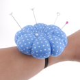 thumbnail image 3 of Pumpkin Wrist Wearable Needle Pin Cushion for DIY Sewing Crafts Blue, 3 of 8