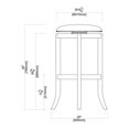 thumbnail image 3 of Boraam Cordova Tabouret de Bar Pivotant 30 Pouces Cappuccino, 3 of 5