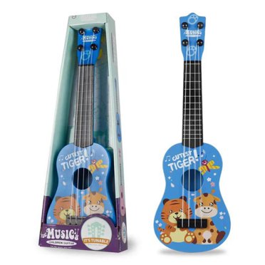 Small Kids Guitar Toy Toddler Cartoon Instruments Toy Guitar Boys and Girls Guitar 5.2x1.8x16 In