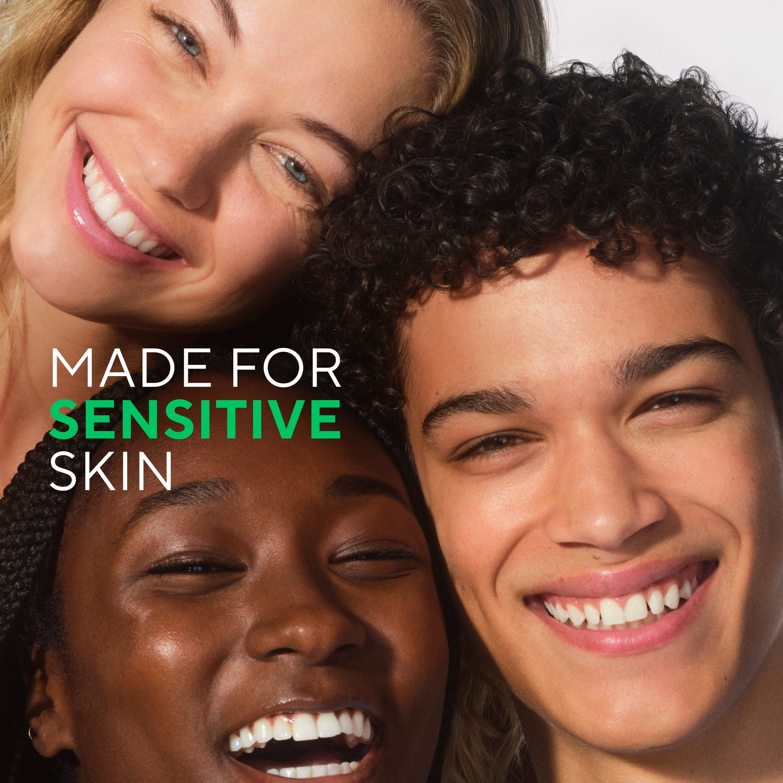 Nettoyant doux pour le visage Native pour peau sensible, sans parfum, sans sulfate, avec vitamine B3 et aloès, testé dermatologiquement, 370 mL