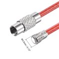 thumbnail image 4 of Unique Bargains 90mm Longueur PVC Revêtu en Acier Inoxydable Boucle Porte-Clés Câble Rouge 4 Comte, 4 of 6