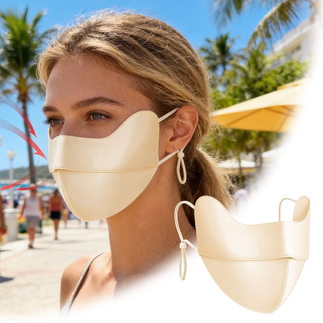 Outdor Protection Solaire Intégrale UPF 50+ pour Sports de Plein Air, Vélo, Randonnée avec Sangle Ajustable et Respirant