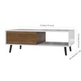 thumbnail image 5 of Bestar Alga 48W Coffee Table white & walnut brown, 5 of 5