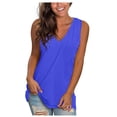 thumbnail image 1 of Birdeem T-Shirt Sans Manches Col en V Ample Mode pour Femmes, 1 of 10