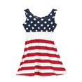 thumbnail image 1 of Mom Child Family Independence Day Stripes Patchwork Boho Maxi Dress, 1 of 6