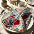 thumbnail image 3 of Vargottam Serviettes en Mousseline de Coton à Imprimé de Fleurs Rouges Vibrantes en Floraison - Ensemble de 12, 20 Pouces, Luxueuses et Absorbantes, Parfaites pour les Occasions Festives, les Repas en Plein Air et la Déco de la Maison - Lavable à la Machine, 3 of 7
