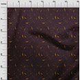 thumbnail image 3 of oneOone Cotton Silk Brown Fabric Line Drawing Leaf Sewing Material Print Fabric By The Yard 42 Inch Wide, 3 of 4