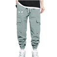 thumbnail image 2 of TIMIFIS Men's Athletic Cargo Pant Fashion Casual Solid Workout Joggers Sweatpants Hiking Drawstring Pants with Multi Pockets, 2 of 6