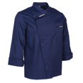 thumbnail image 3 of Unisex Chef Jackets Coat Long Sleeves Shirt Kitchen Uniforms Dark Blue XL, 3 of 9