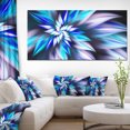 thumbnail image 1 of Dancing Light Blue Flower Petals - Floral Canvas Art Print, 1 of 3