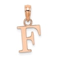 thumbnail image 1 of Diamond2Deal 14K Rose Gold Block Letter F Initial Pendant for Women, 1 of 3