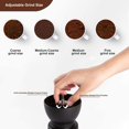 thumbnail image 4 of YOPTOP Coffee Grinder Manual Burr with 2 Glass Jars(11oz Each)  Hand Bean Coffee Grinder Mill with Ceramic Burr  Hand Crank/Handheld Coffee Grinder Small Portable with Brush/Spoon for Camping, 4 of 9
