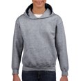 thumbnail image 1 of Heavy Blend Youth Hooded Sweatshirt, XS, Graphite Heather, 1 of 1