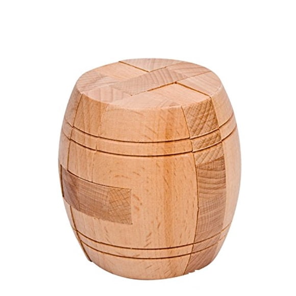 Handmade Powder Barrel Wooden Puzzles for Adults A 3D Brain Teaser Puzzles for Adults with Hidden Passage Based on A Classic Mechanical Puzzle Concept