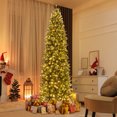 thumbnail image 1 of Costway 9FT Pre-Lit Christmas Tree Hinged Slim Pencil Xmas with 500 LED Lights & 1298 Tips, 1 of 10