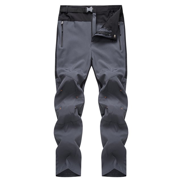 Penkiiy Pantalon de Randonnée Homme Liquidation Pantalon de Sprint pour Homme à Codage de Couleur Été Extensible Respirant Sports de Plein Air Pantalon de Randonnée Pantalon Long Pantalon Gris