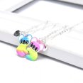 thumbnail image 3 of 1Pair Cute Colorful Raccoon Pendant Best Friend Necklace Friendship Jewelry Gift, 3 of 4
