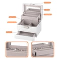 thumbnail image 4 of 3-Layer PU leather Jewelry Box Jewellery Storage Organizer Display Case for Rings Earrings Necklaces, 4 of 7
