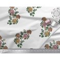 thumbnail image 2 of Soimoi Poly Georgette Fabric Leaves & Floral Block Print Fabric by The Yard 42 Inch Wide, 2 of 3