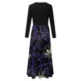 thumbnail image 4 of TJAZFJPA Robes de Maternité Blanches pour Femmes Robe Longue Aguichant à Manches Longues Imprimée Élégante Décontractée Mode Soirée Robe Longue Formelle, 4 of 5
