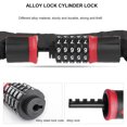 thumbnail image 2 of TFixol Durable Outdoor Bike Lock with Password Protection for Mountain Bikes and Electric Motorcycles, 1.5m Chain, Black & Red, 2 of 7