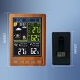 thumbnail image 2 of Tignapoo Station Météo Sans Fil Intérieur/extérieur avec Affichage Couleur, Phase de Lune, Sortie USB, Double Alarme et Rétroéclairage Réglable, Fini Grain de Bois (Piles Non Incluses), 2 of 6