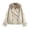 #0249-Khaki, variant on Ailaofu Womens Cropped Trench Coat Lapel Breasted Short Jacket Outwear