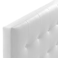 thumbnail image 3 of Modway MOD-5173 Emily Tête de Lit Capitonnée à Boutons en Similicuir Rembourrée Pleine Grandeur en Blanc, 3 of 4