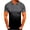 Dark Gray, variant on Pisexur Summer Polo Shirts for Men, Gradient Printed Slim Fit Pullover Sport Top Short Sleeve T-Shirt