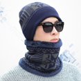 thumbnail image 1 of Minkissy 1Pc Winter Warm Scarf and Hat Set for Men Knitted Fleece, 1 of 2