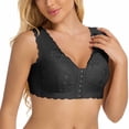 thumbnail image 4 of WRKEKC Wireless Bras for Women Front Closure Bra with Lace Trim and Push Up Padding for Light Support, 4 of 8