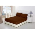 thumbnail image 2 of 400 Thread Count 100% Egyptian Cotton 3-Piece Fitted Sheet ( 1 Fitted Sheet + 2 Pillow Covers) 30 Inches Deep Pocket Size Solid Pattern, 2 of 5