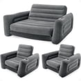 thumbnail image 1 of Intex Canapé-Lit Gonflable Grand Lit et Fauteuil-Lit, Gris Foncé, 1 of 12