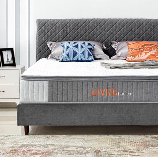10 Inch Memory Foam Mattresses in A Box, Pocket Spring Mattress for Back Pain Relief /Motion Isolation & Cool Sleep