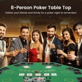 thumbnail image 4 of Costway 48" Poker Table Top - 8 Player Foldable Texas Holdem Poker Table Topper Green, 4 of 10