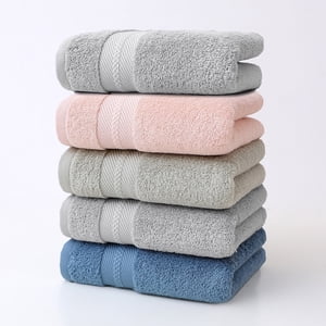 Fridja Home Necessities 5 Pcs Bath Towels Set for Bathroom Thick Soft Absorbent Towel Set of 5 Household Wash Face Gift Towel