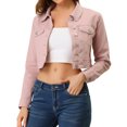 thumbnail image 1 of INSPIRE CHIC Women's Classic Long Sleeve Button Down Jean Denim Jacket, 1 of 6