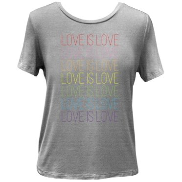 Jenni Women's Pride Equality T-Shirts, Heather Grey, XX-Large
