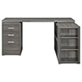 thumbnail image 3 of Scranton & Co Contemporary Wood L Shape Writing Desk in Weathered Gray/Silver, 3 of 11