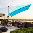 thumbnail image 3 of Costway Parasol Déporté Carré de Patio 10 Pi, Inclinaison à 360 Degrés, Aluminium, Bleu, 3 of 10